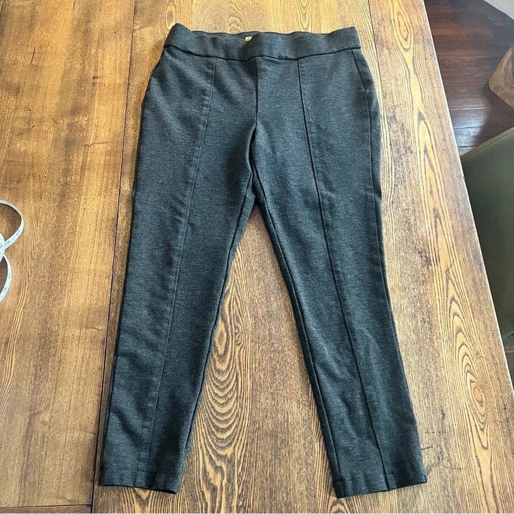Anne Klein Charcoal Gray Leggings Lg - Picture 3 of 4